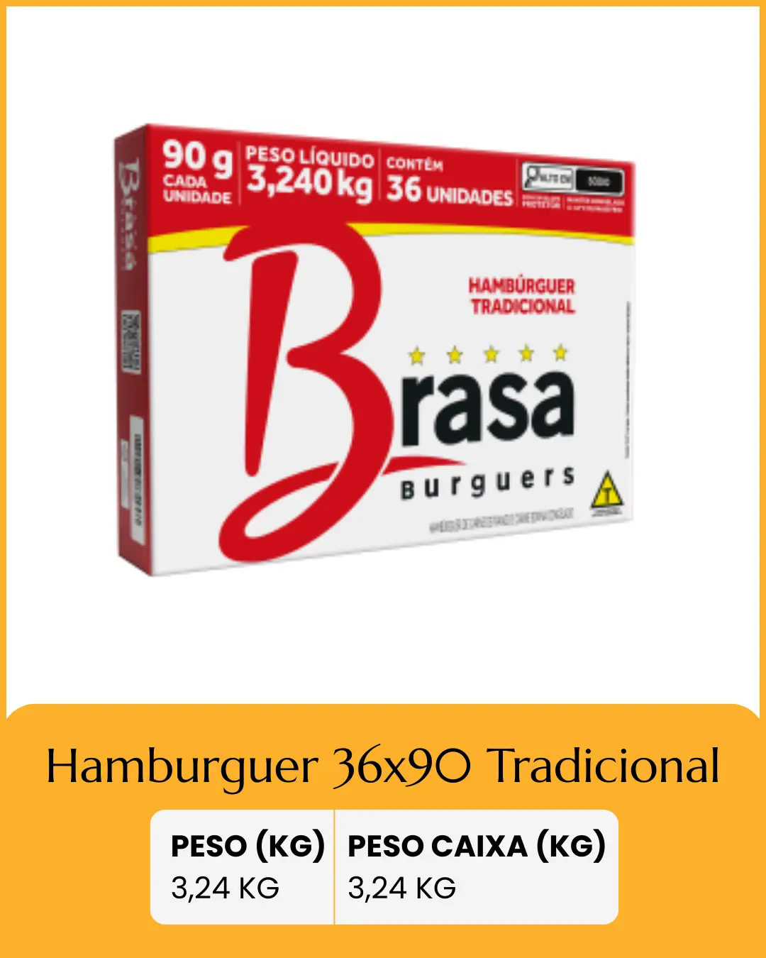 Hamburguer 36x90 Tradicional