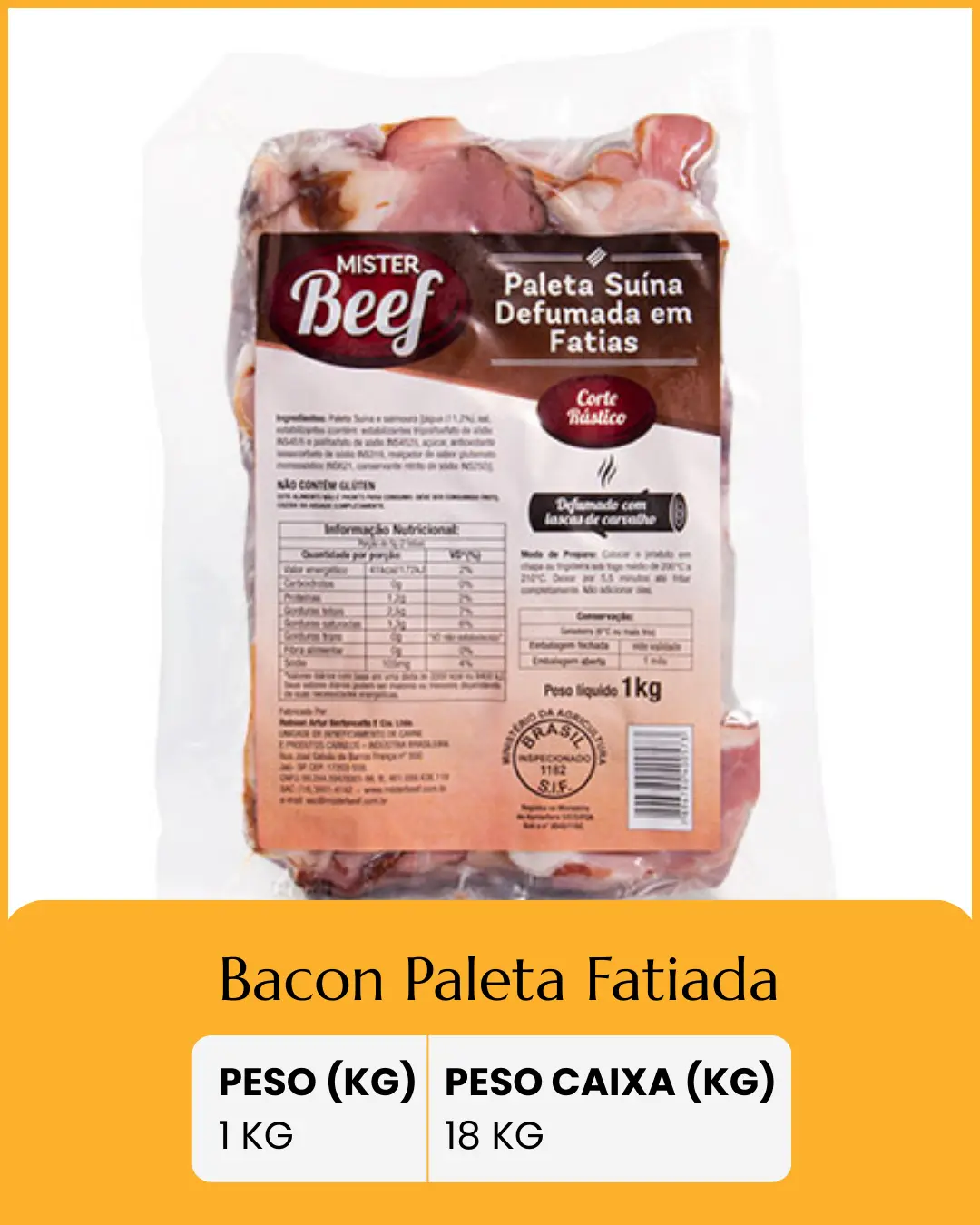 bacon paleta fatiada